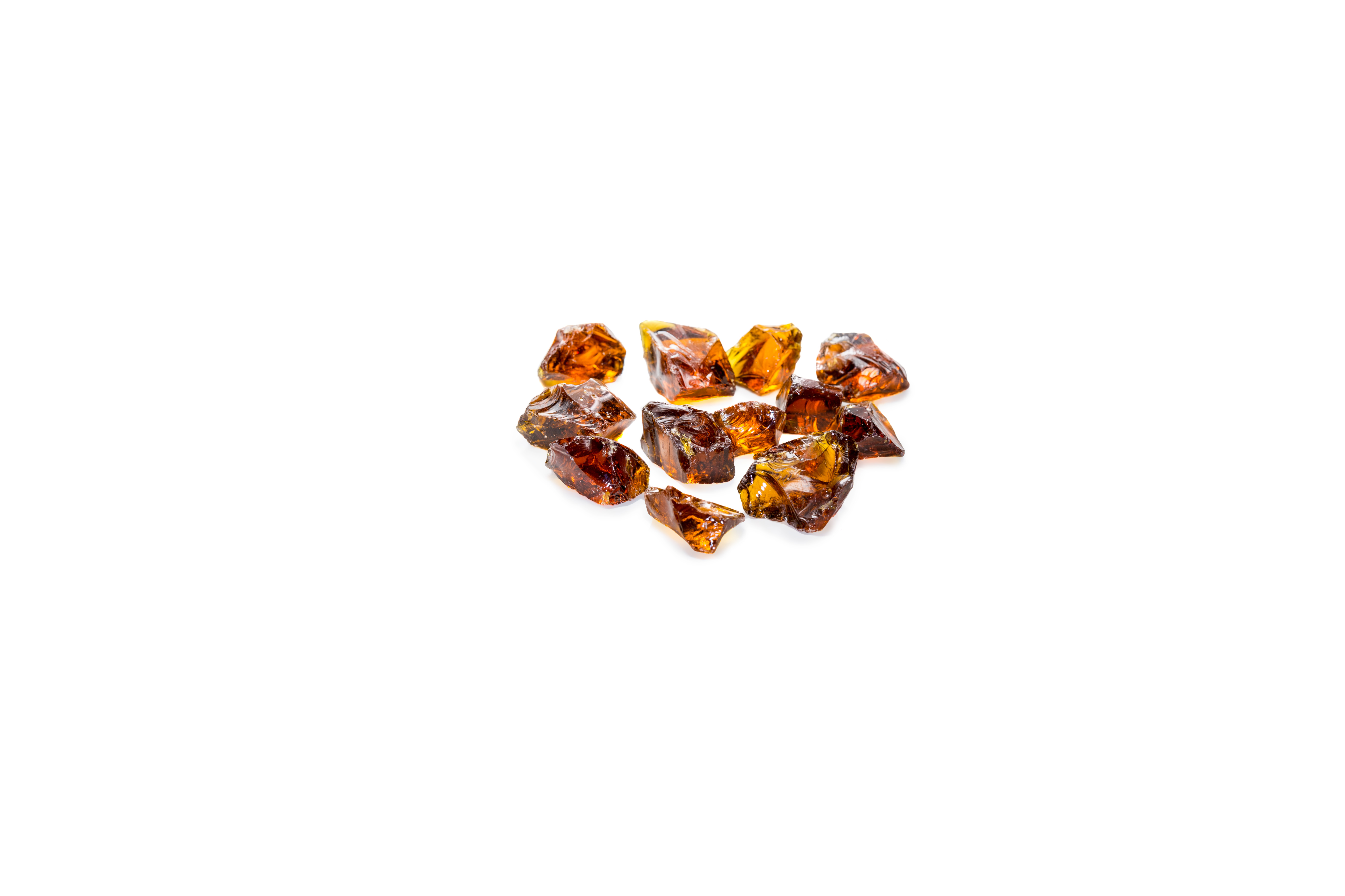 1/2"-1" Crystal Amber Fire Glass